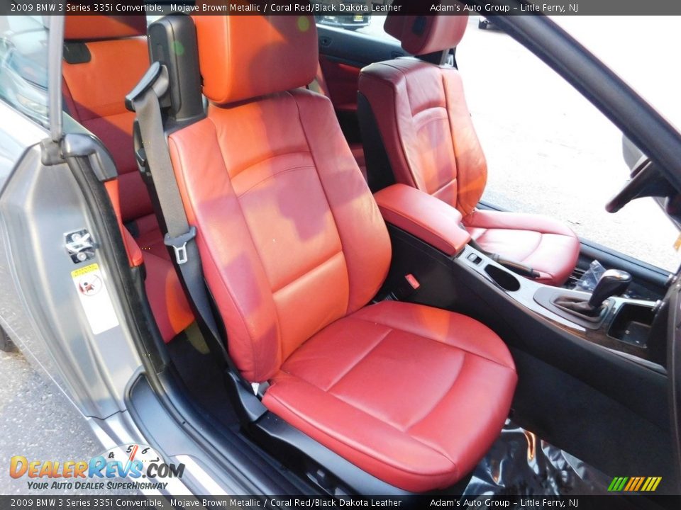 2009 BMW 3 Series 335i Convertible Mojave Brown Metallic / Coral Red/Black Dakota Leather Photo #23