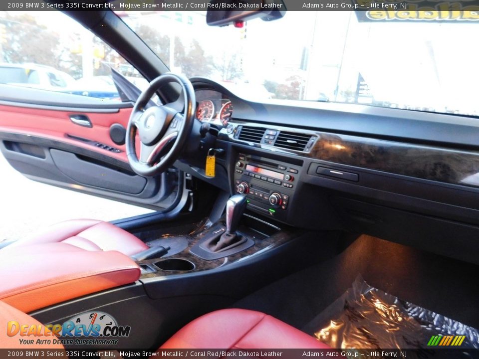 2009 BMW 3 Series 335i Convertible Mojave Brown Metallic / Coral Red/Black Dakota Leather Photo #24
