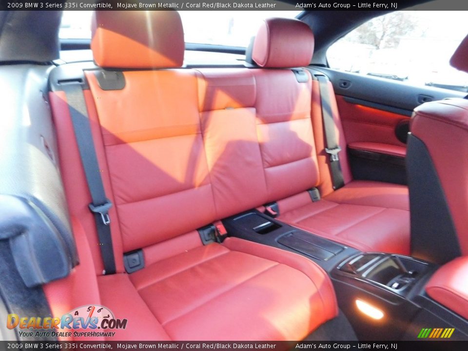 2009 BMW 3 Series 335i Convertible Mojave Brown Metallic / Coral Red/Black Dakota Leather Photo #25