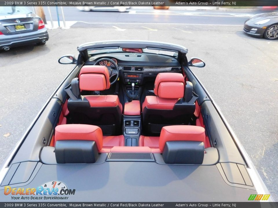 2009 BMW 3 Series 335i Convertible Mojave Brown Metallic / Coral Red/Black Dakota Leather Photo #26