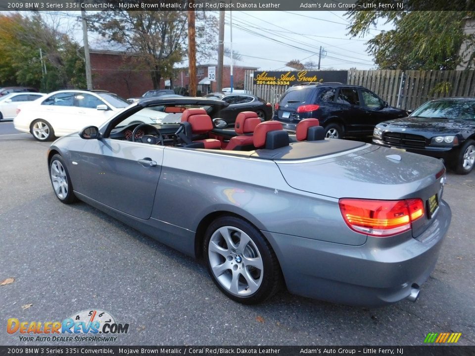 2009 BMW 3 Series 335i Convertible Mojave Brown Metallic / Coral Red/Black Dakota Leather Photo #27