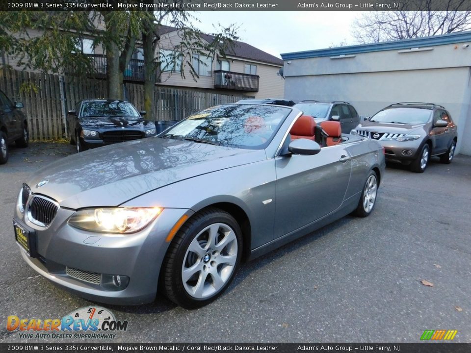 2009 BMW 3 Series 335i Convertible Mojave Brown Metallic / Coral Red/Black Dakota Leather Photo #28