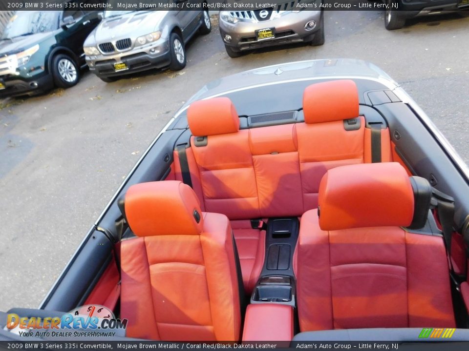 2009 BMW 3 Series 335i Convertible Mojave Brown Metallic / Coral Red/Black Dakota Leather Photo #29
