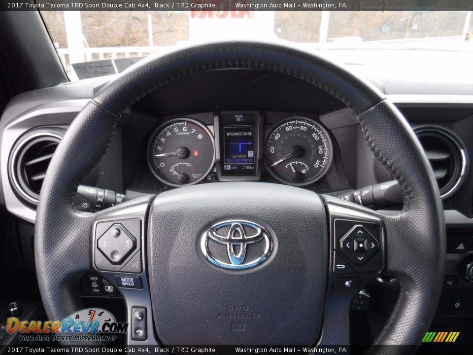 2017 Toyota Tacoma TRD Sport Double Cab 4x4 Black / TRD Graphite Photo #25