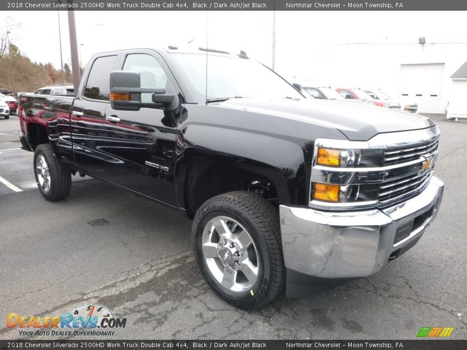2018 Chevrolet Silverado 2500HD Work Truck Double Cab 4x4 Black / Dark Ash/Jet Black Photo #6