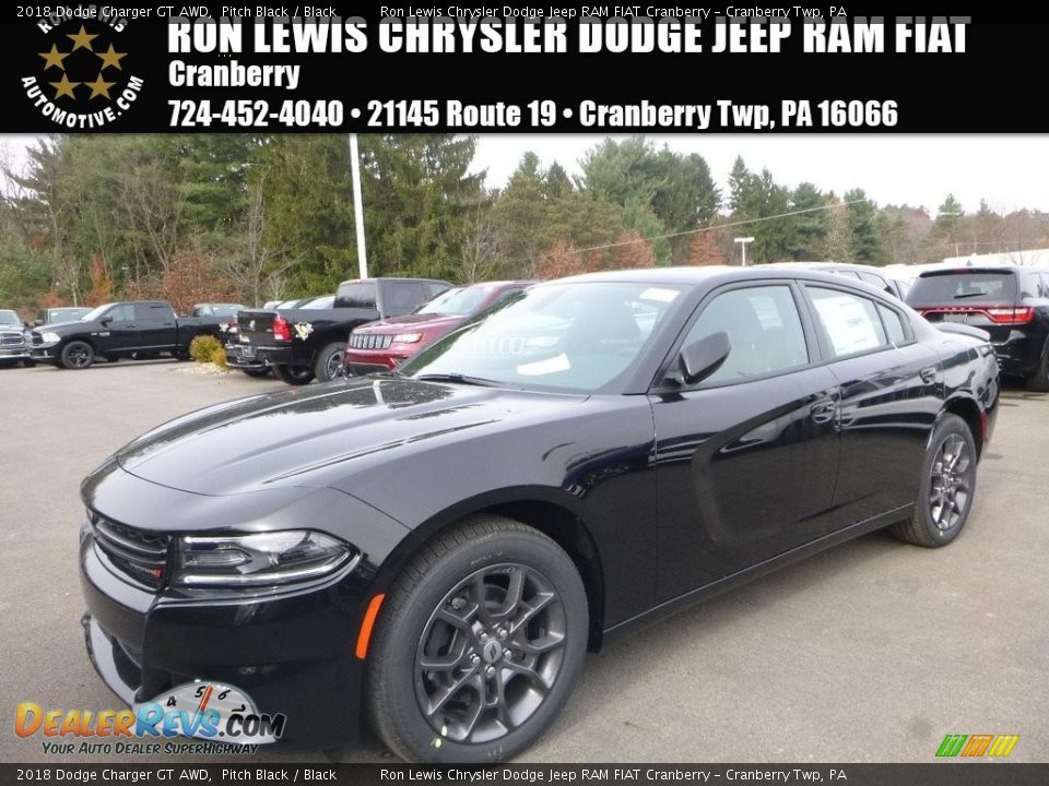 2018 Dodge Charger GT AWD Pitch Black / Black Photo #1