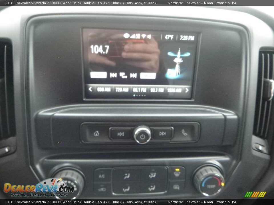 2018 Chevrolet Silverado 2500HD Work Truck Double Cab 4x4 Black / Dark Ash/Jet Black Photo #17