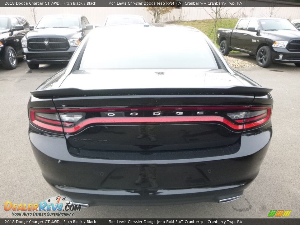 2018 Dodge Charger GT AWD Pitch Black / Black Photo #4