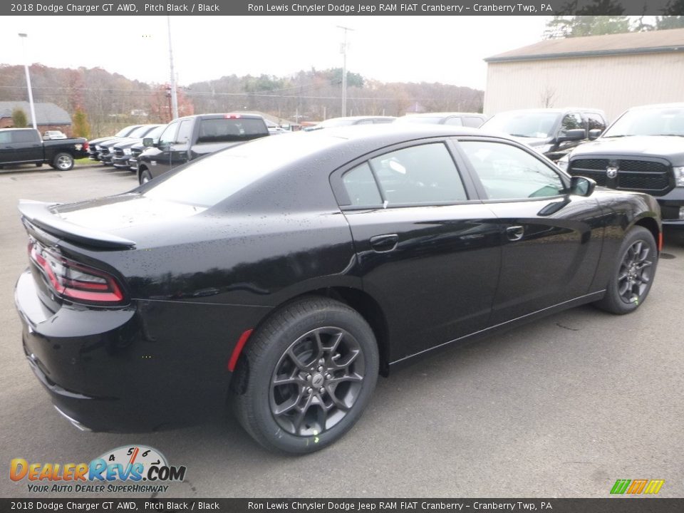 2018 Dodge Charger GT AWD Pitch Black / Black Photo #5