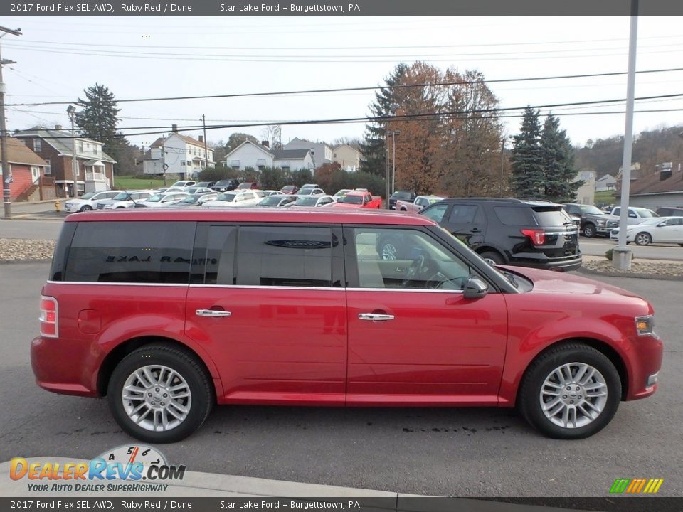 2017 Ford Flex SEL AWD Ruby Red / Dune Photo #4