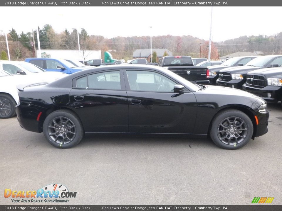 2018 Dodge Charger GT AWD Pitch Black / Black Photo #6