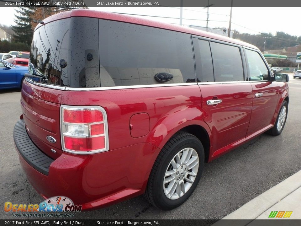 2017 Ford Flex SEL AWD Ruby Red / Dune Photo #5