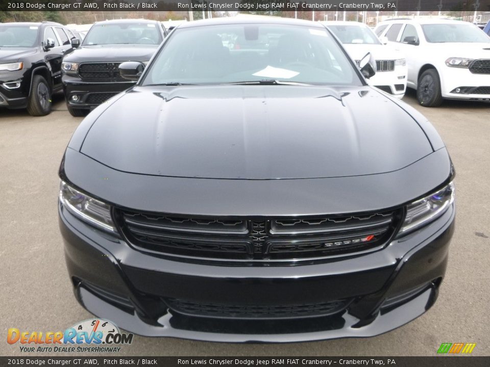 2018 Dodge Charger GT AWD Pitch Black / Black Photo #8