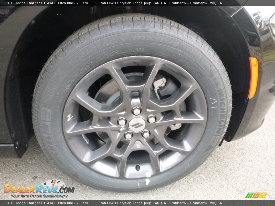 2018 Dodge Charger GT AWD Pitch Black / Black Photo #9