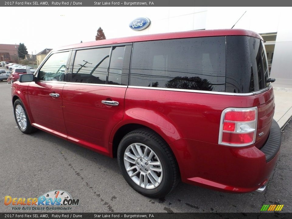 2017 Ford Flex SEL AWD Ruby Red / Dune Photo #8