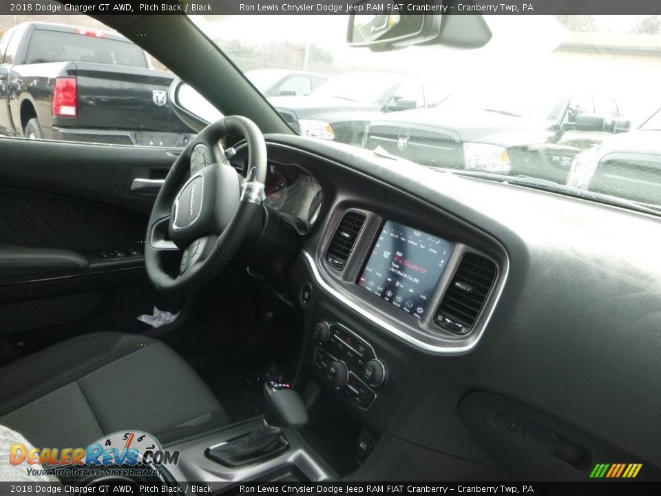 2018 Dodge Charger GT AWD Pitch Black / Black Photo #11