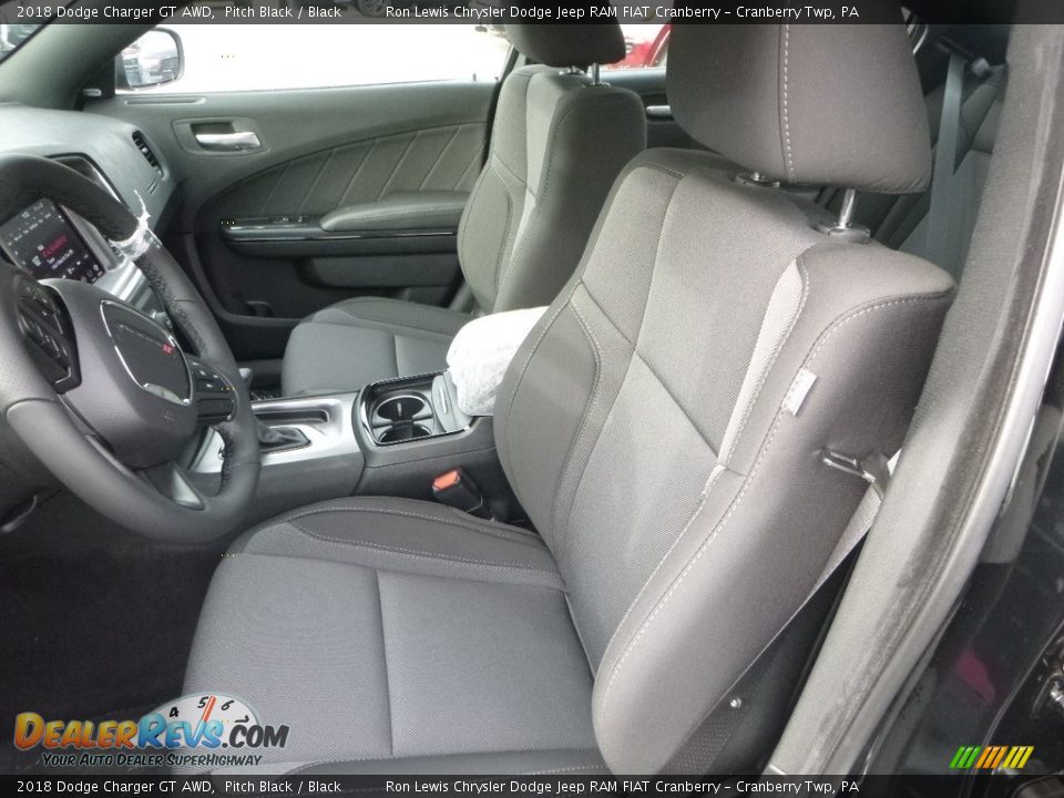 2018 Dodge Charger GT AWD Pitch Black / Black Photo #15