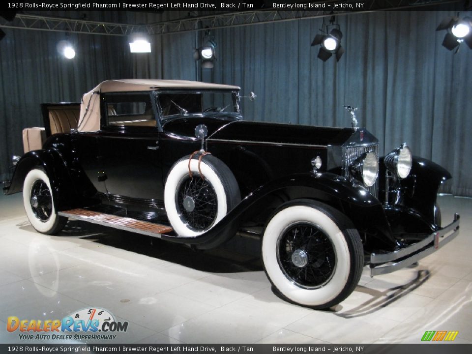1928 Rolls-Royce Springfield Phantom I Brewster Regent Left Hand Drive Black / Tan Photo #4