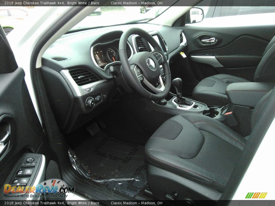 2018 Jeep Cherokee Trailhawk 4x4 Bright White / Black Photo #4