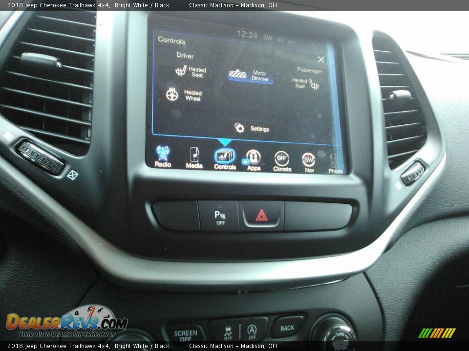 2018 Jeep Cherokee Trailhawk 4x4 Bright White / Black Photo #9