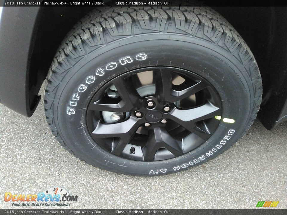 2018 Jeep Cherokee Trailhawk 4x4 Bright White / Black Photo #15