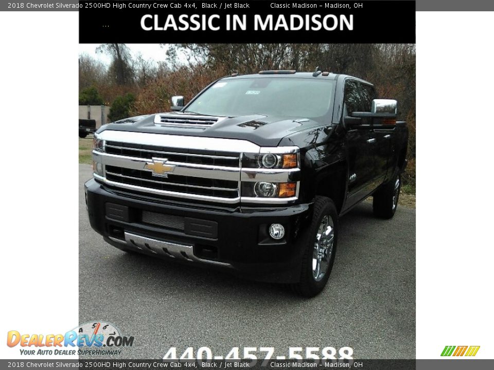 2018 Chevrolet Silverado 2500HD High Country Crew Cab 4x4 Black / Jet Black Photo #1