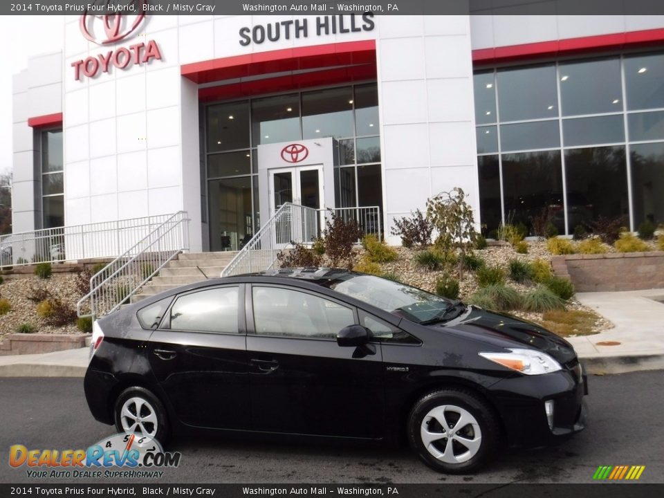 2014 Toyota Prius Four Hybrid Black / Misty Gray Photo #2