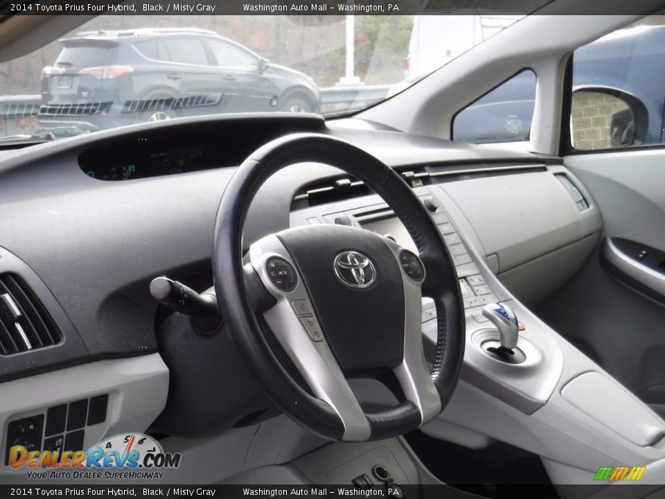 2014 Toyota Prius Four Hybrid Black / Misty Gray Photo #10