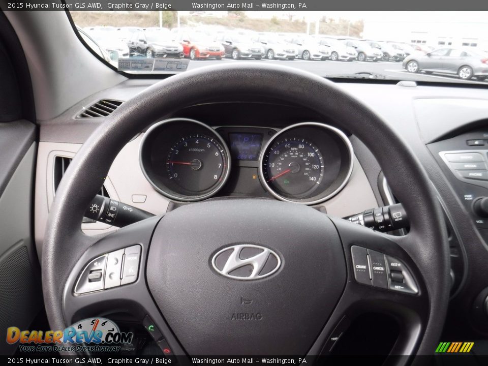 2015 Hyundai Tucson GLS AWD Graphite Gray / Beige Photo #19