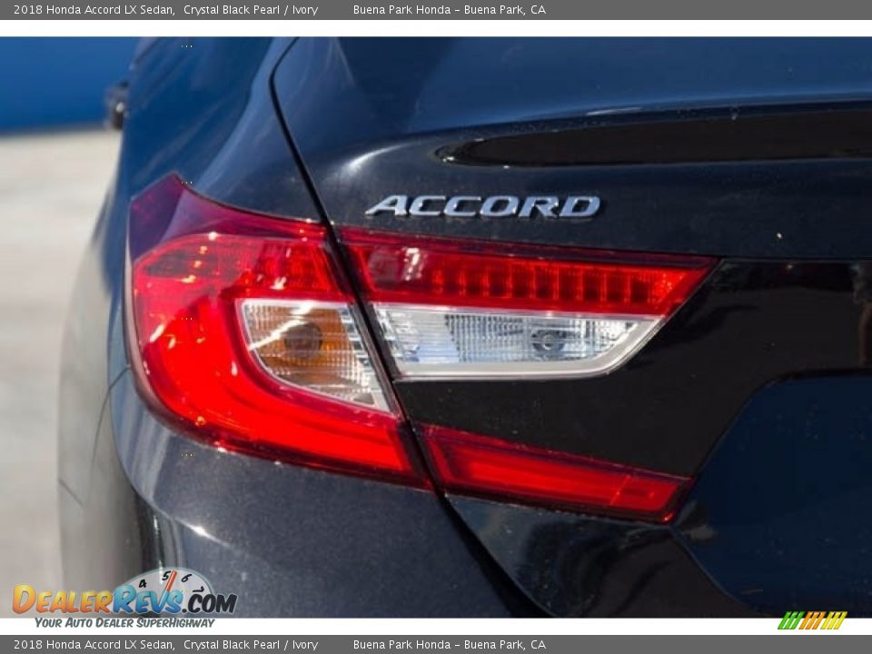 2018 Honda Accord LX Sedan Crystal Black Pearl / Ivory Photo #3