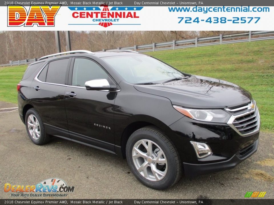 2018 Chevrolet Equinox Premier AWD Mosaic Black Metallic / Jet Black Photo #1