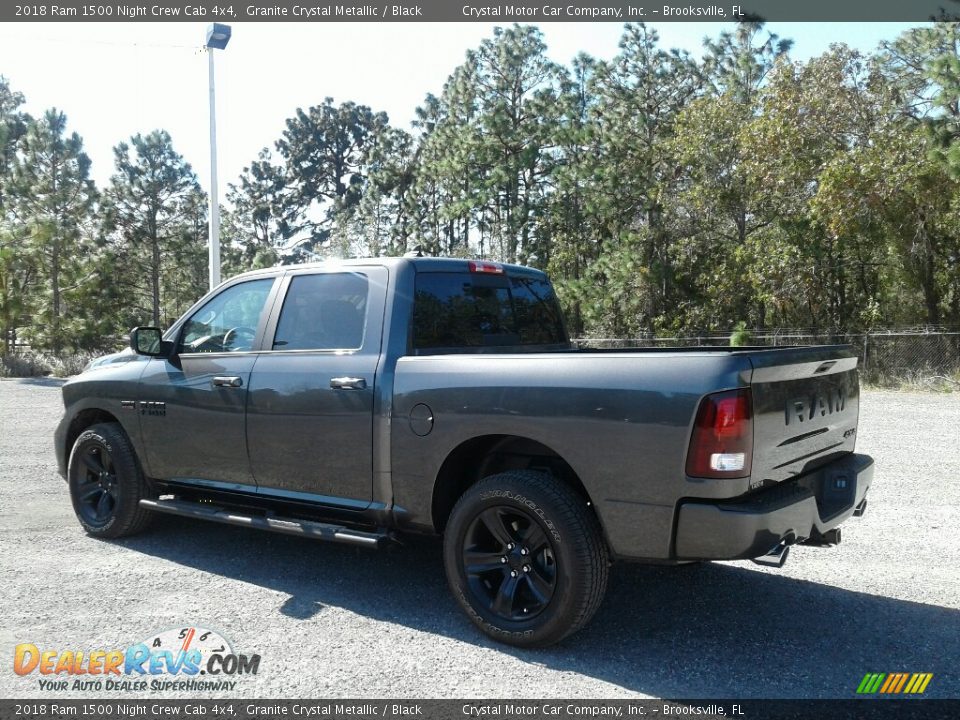2018 Ram 1500 Night Crew Cab 4x4 Granite Crystal Metallic / Black Photo #3