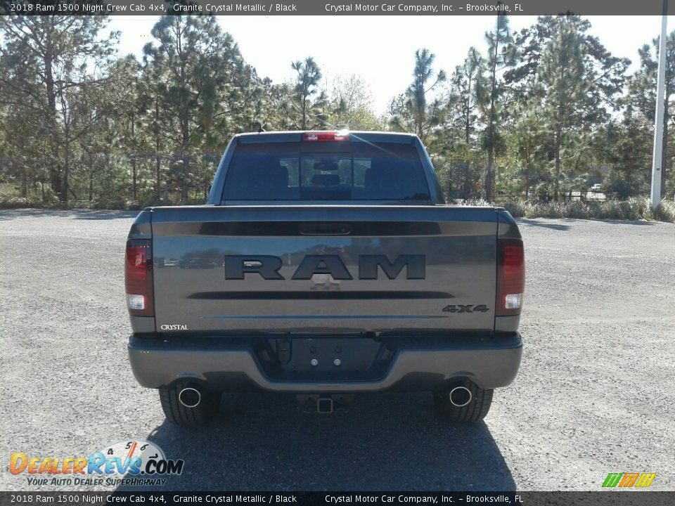 2018 Ram 1500 Night Crew Cab 4x4 Granite Crystal Metallic / Black Photo #4