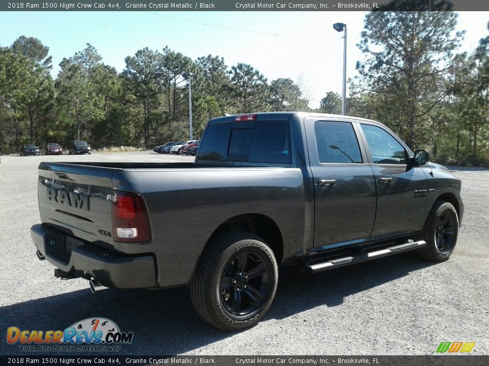 2018 Ram 1500 Night Crew Cab 4x4 Granite Crystal Metallic / Black Photo #5