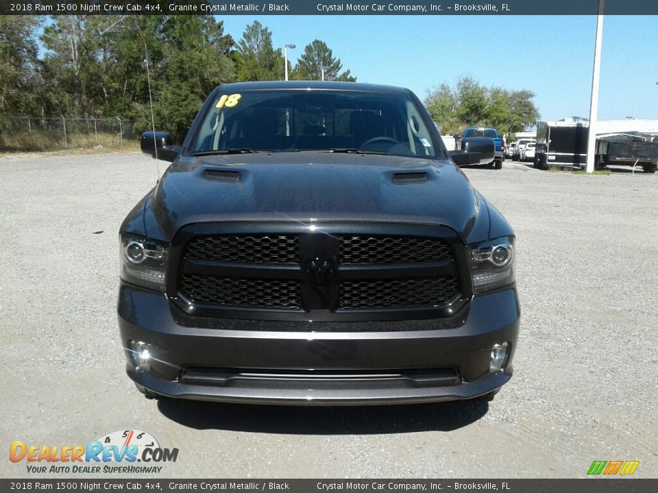 2018 Ram 1500 Night Crew Cab 4x4 Granite Crystal Metallic / Black Photo #8