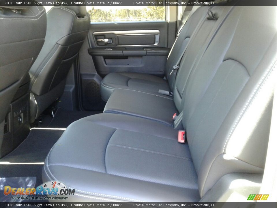Rear Seat of 2018 Ram 1500 Night Crew Cab 4x4 Photo #10