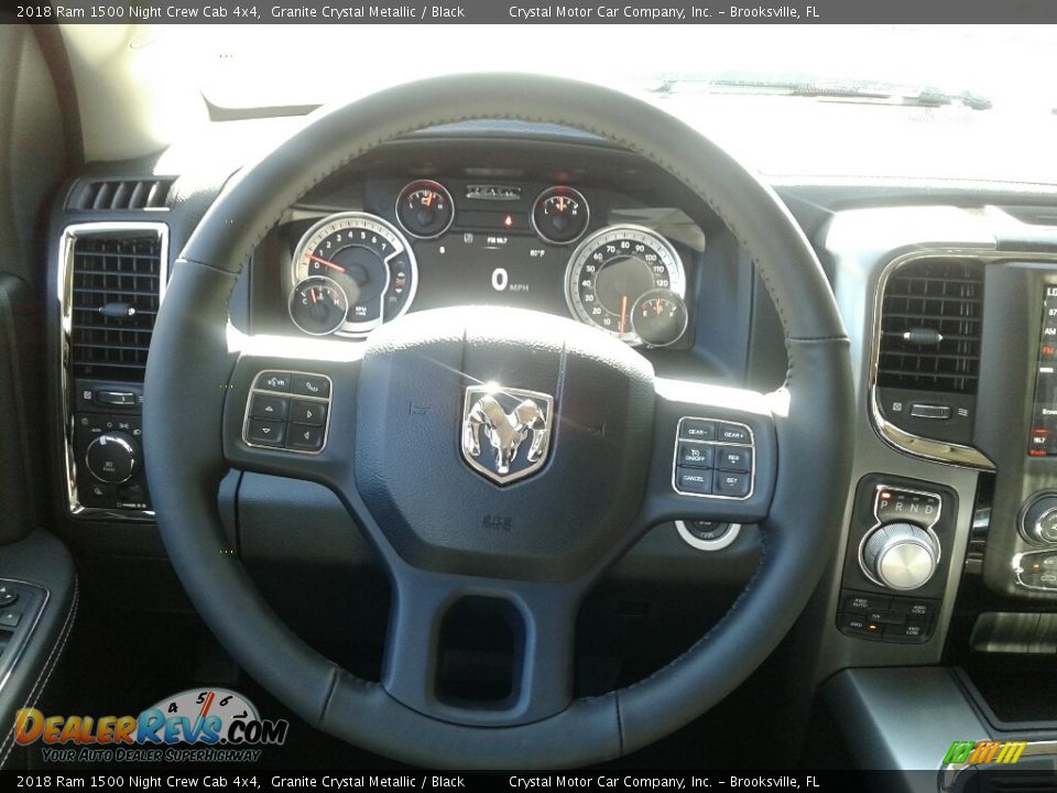 2018 Ram 1500 Night Crew Cab 4x4 Granite Crystal Metallic / Black Photo #14