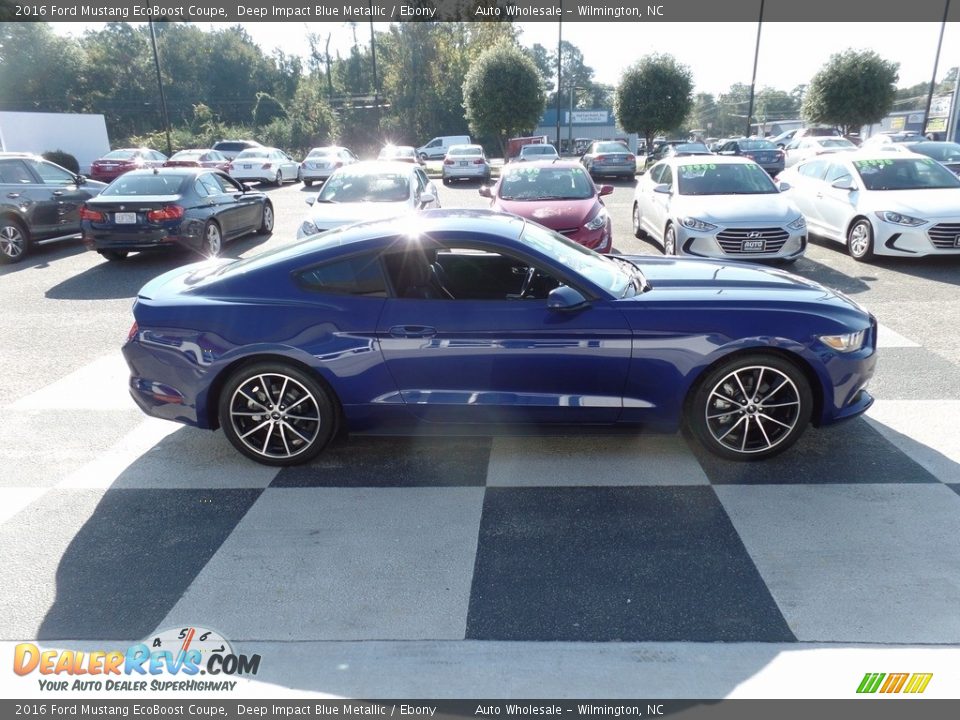 2016 Ford Mustang EcoBoost Coupe Deep Impact Blue Metallic / Ebony Photo #3