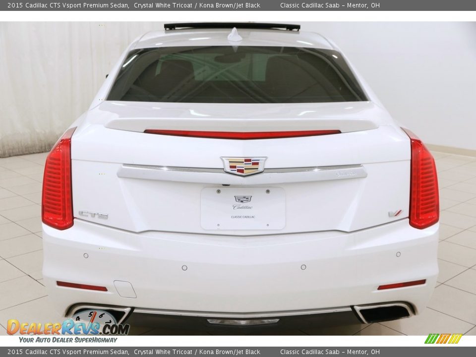 2015 Cadillac CTS Vsport Premium Sedan Crystal White Tricoat / Kona Brown/Jet Black Photo #20
