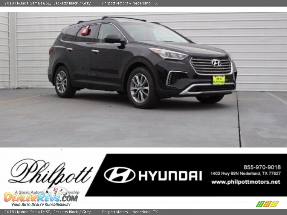 2018 Hyundai Santa Fe SE Becketts Black / Gray Photo #1