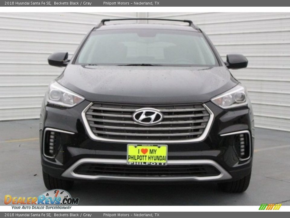 2018 Hyundai Santa Fe SE Becketts Black / Gray Photo #2