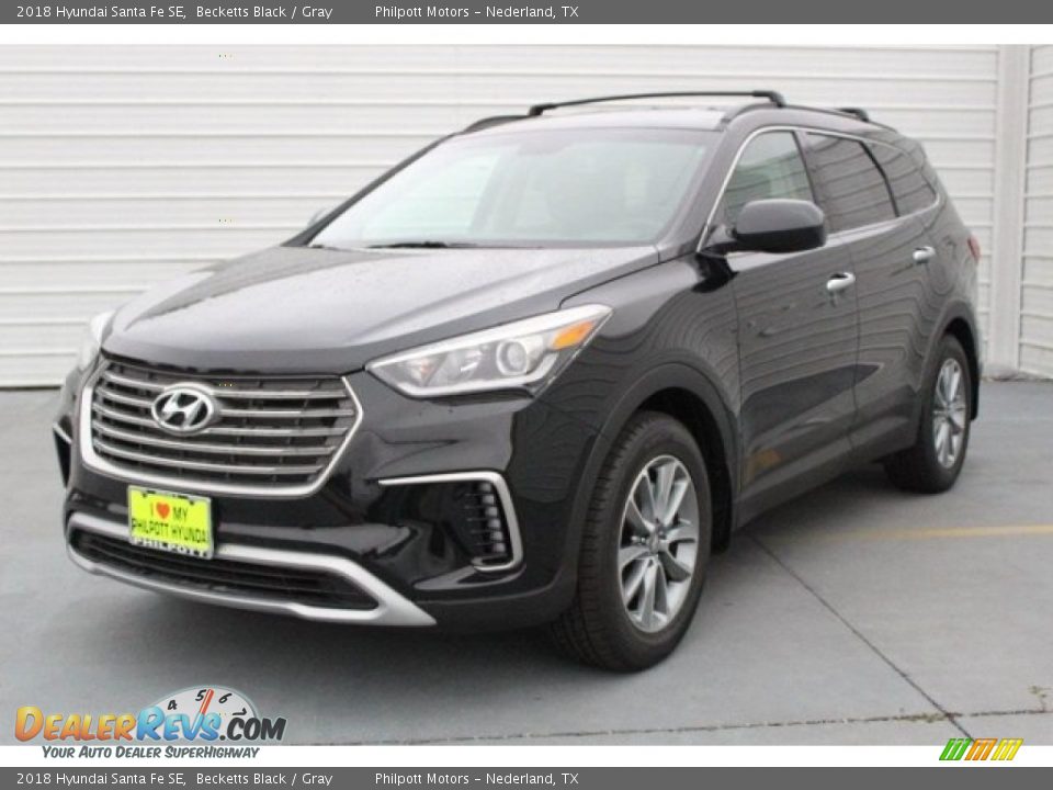 2018 Hyundai Santa Fe SE Becketts Black / Gray Photo #3