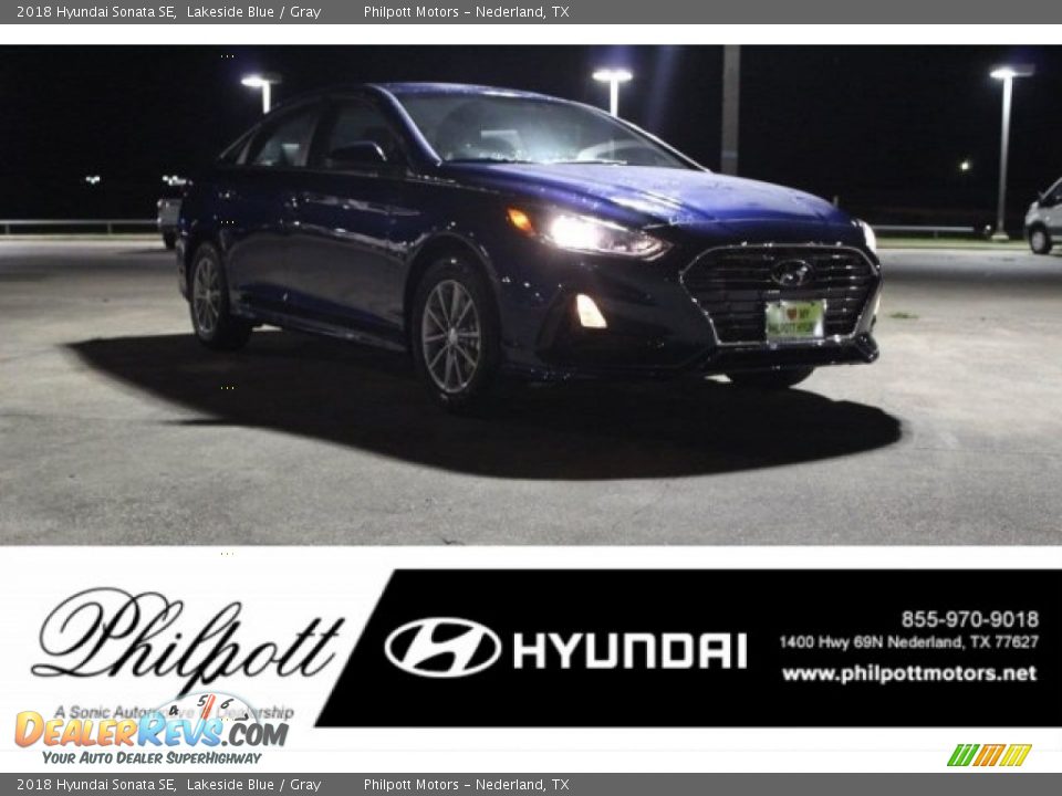 2018 Hyundai Sonata SE Lakeside Blue / Gray Photo #1