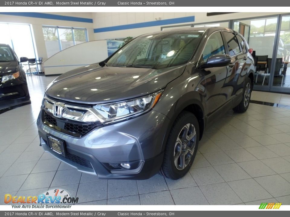 2017 Honda CR-V EX AWD Modern Steel Metallic / Gray Photo #1