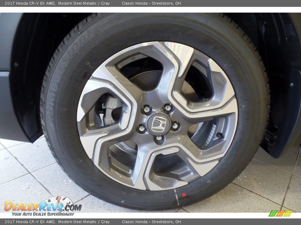 2017 Honda CR-V EX AWD Modern Steel Metallic / Gray Photo #16