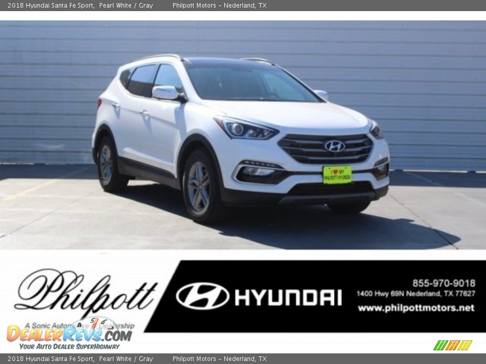 2018 Hyundai Santa Fe Sport Pearl White / Gray Photo #1