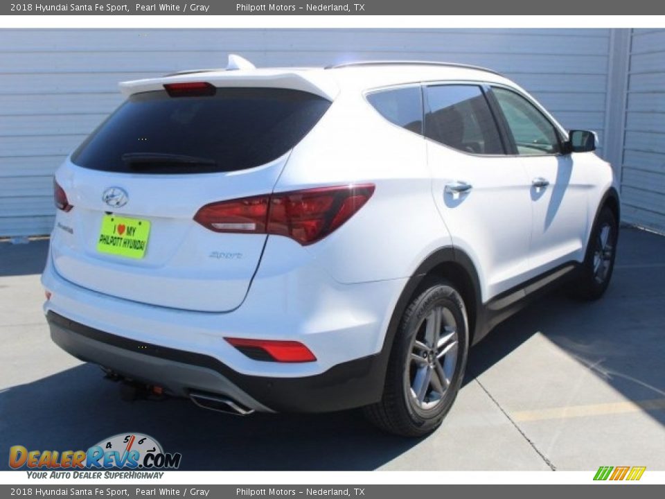 2018 Hyundai Santa Fe Sport Pearl White / Gray Photo #7