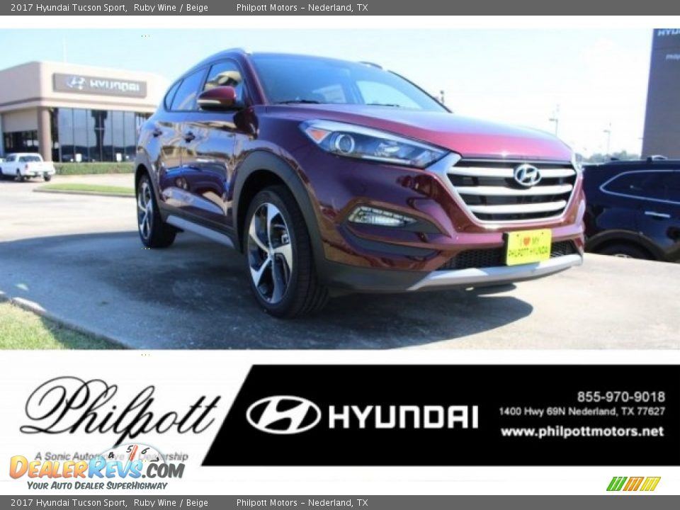 2017 Hyundai Tucson Sport Ruby Wine / Beige Photo #1