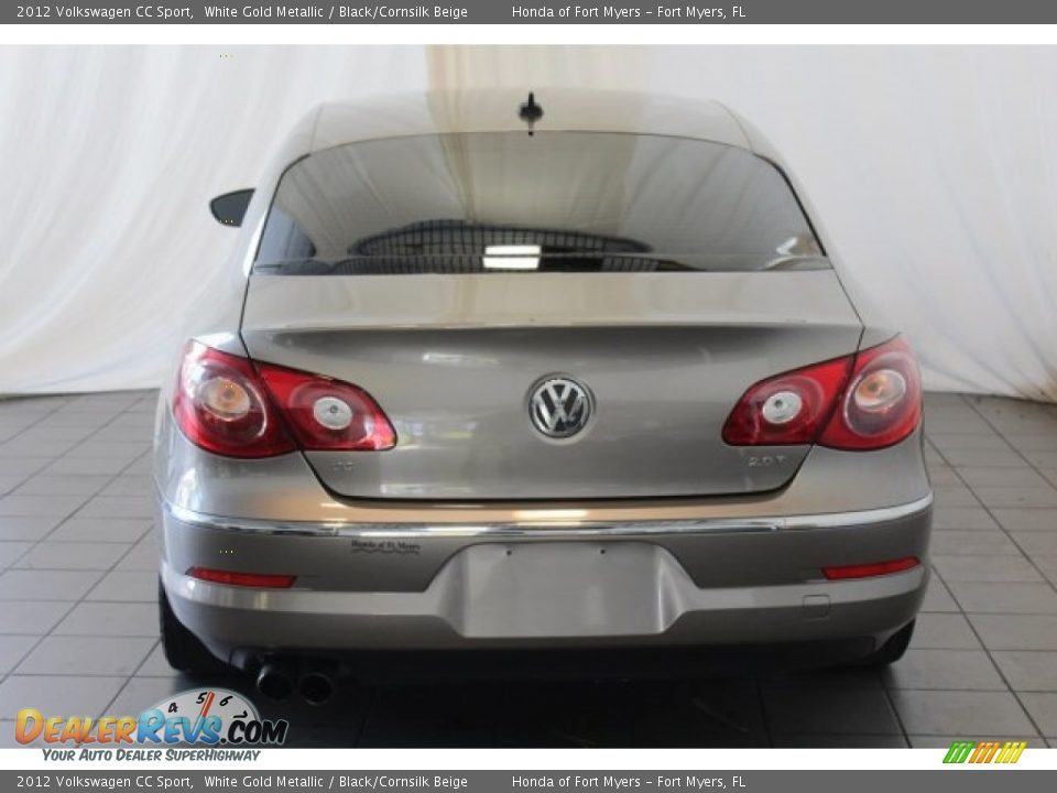 2012 Volkswagen CC Sport White Gold Metallic / Black/Cornsilk Beige Photo #7