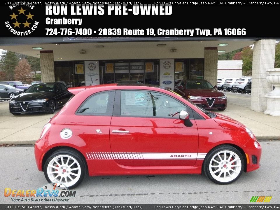 2013 Fiat 500 Abarth Rosso (Red) / Abarth Nero/Rosso/Nero (Black/Red/Black) Photo #1